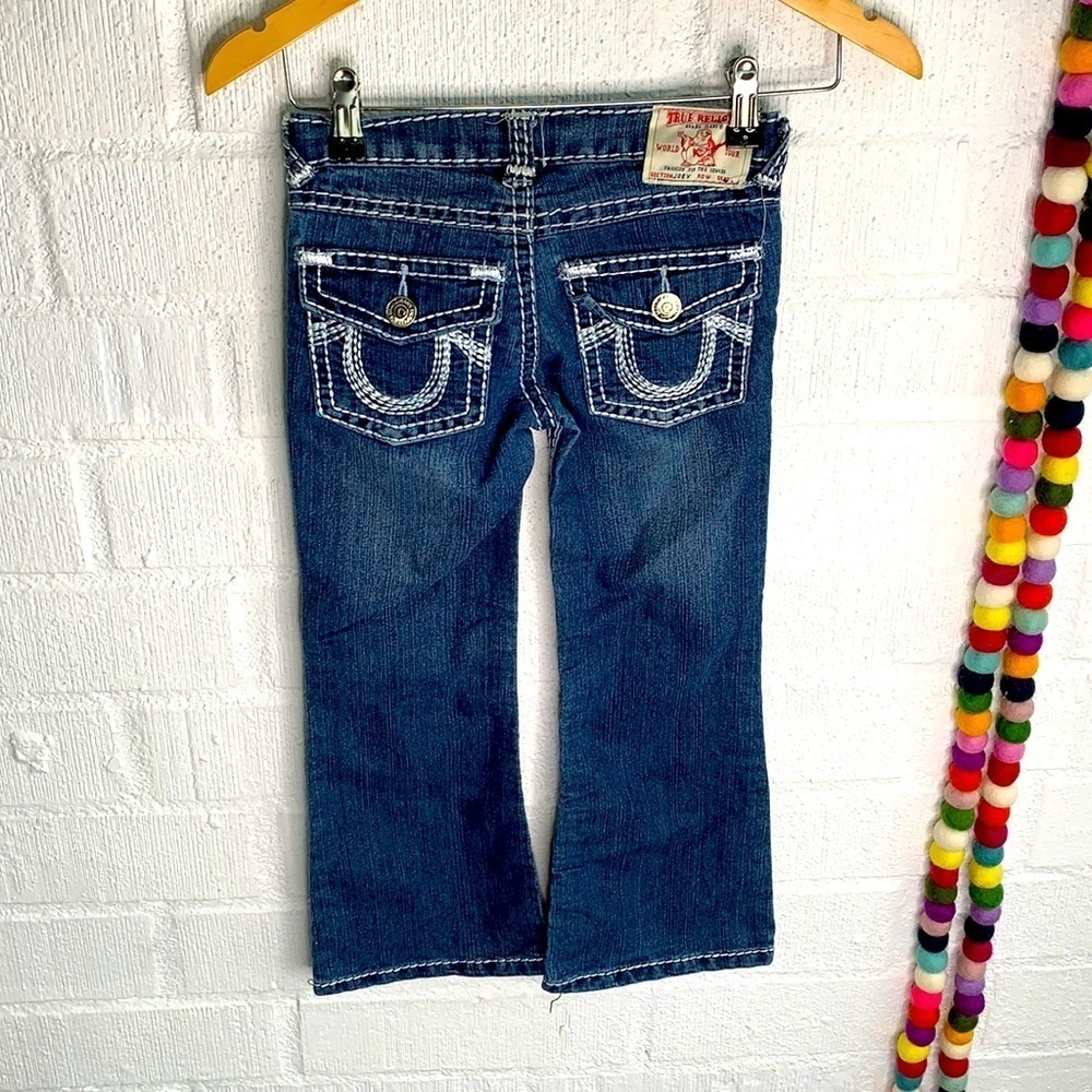 True Religion Boot Cut Denim Horseshoe Girls Kids Jeans sz 5/6